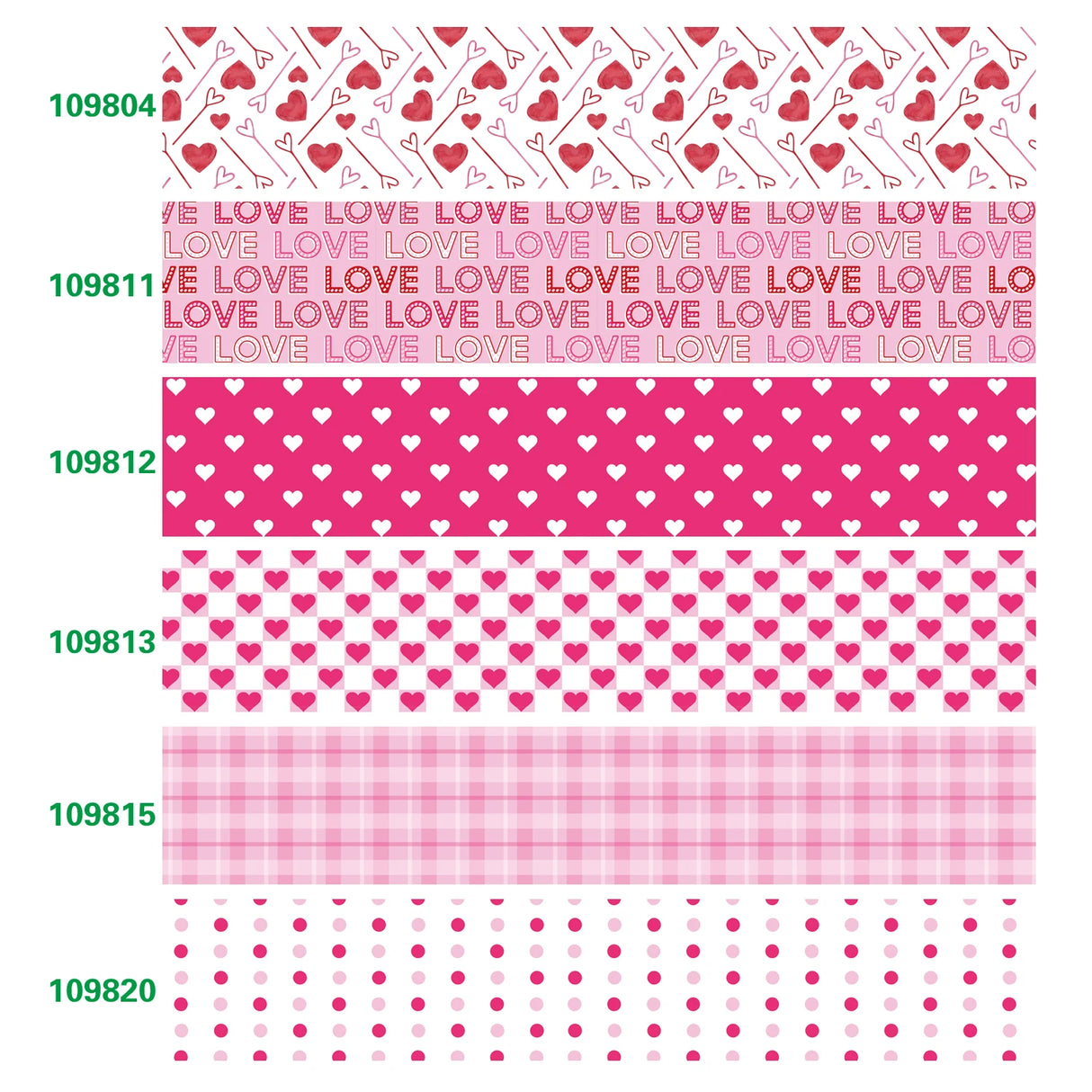 バレンタインデー用カラフルリボン 5ヤード