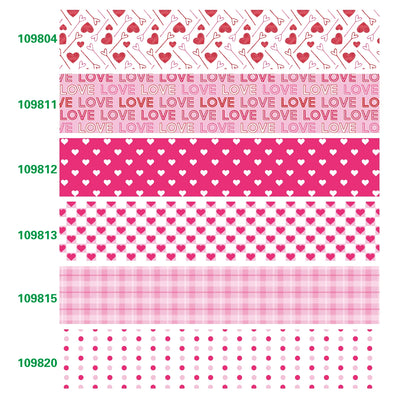 バレンタインデー用カラフルリボン 5ヤード｜誉PRINTING