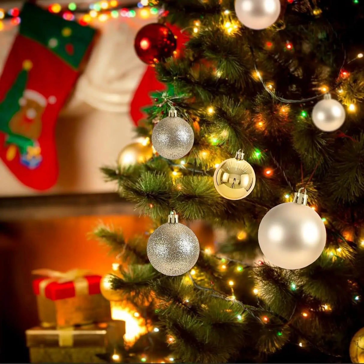 イベント・クリスマス装飾｜ボールオーナメントセット 6個入り