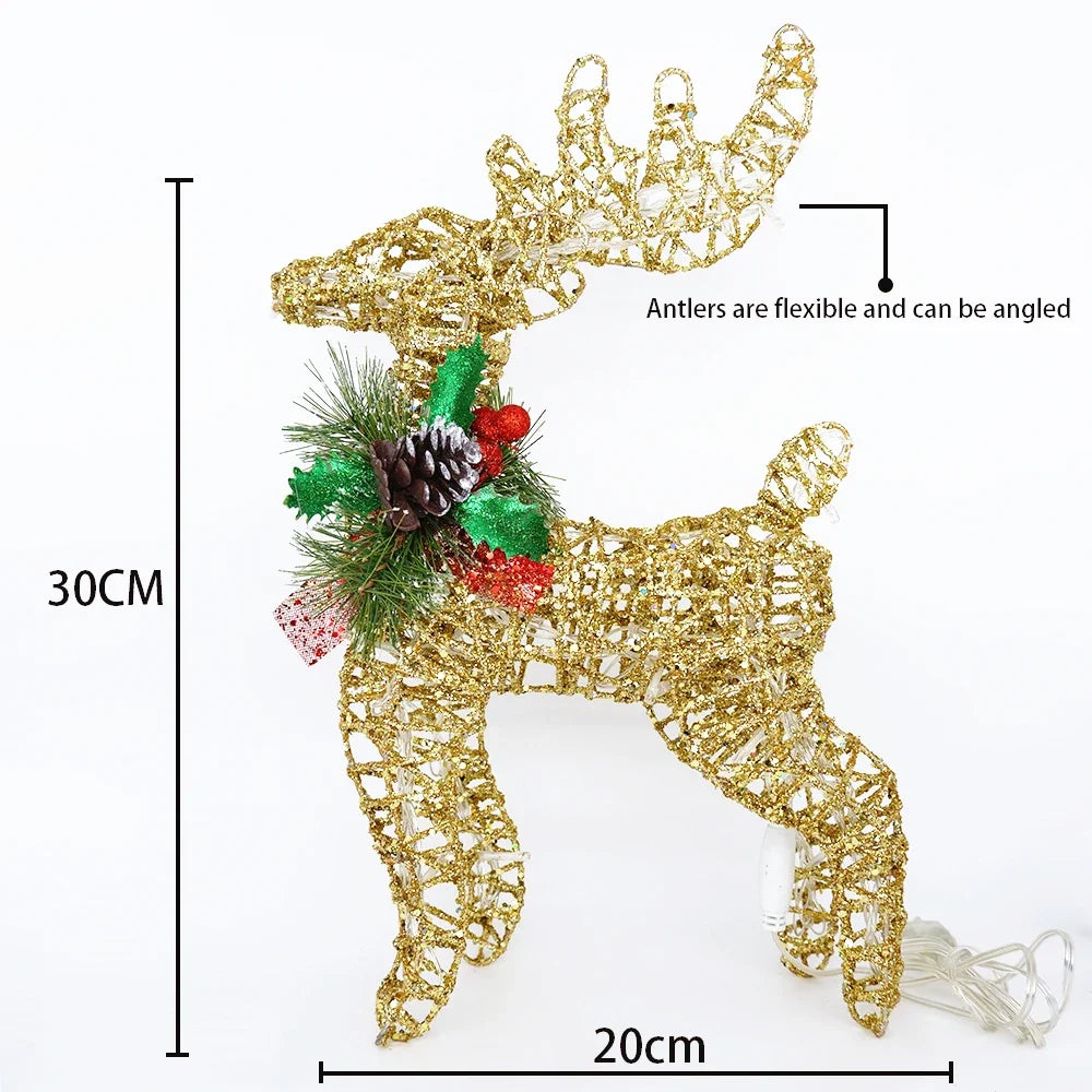 イベント・クリスマス装飾｜鉄製トナカイライトイルミネーション(30c/40c/50c)