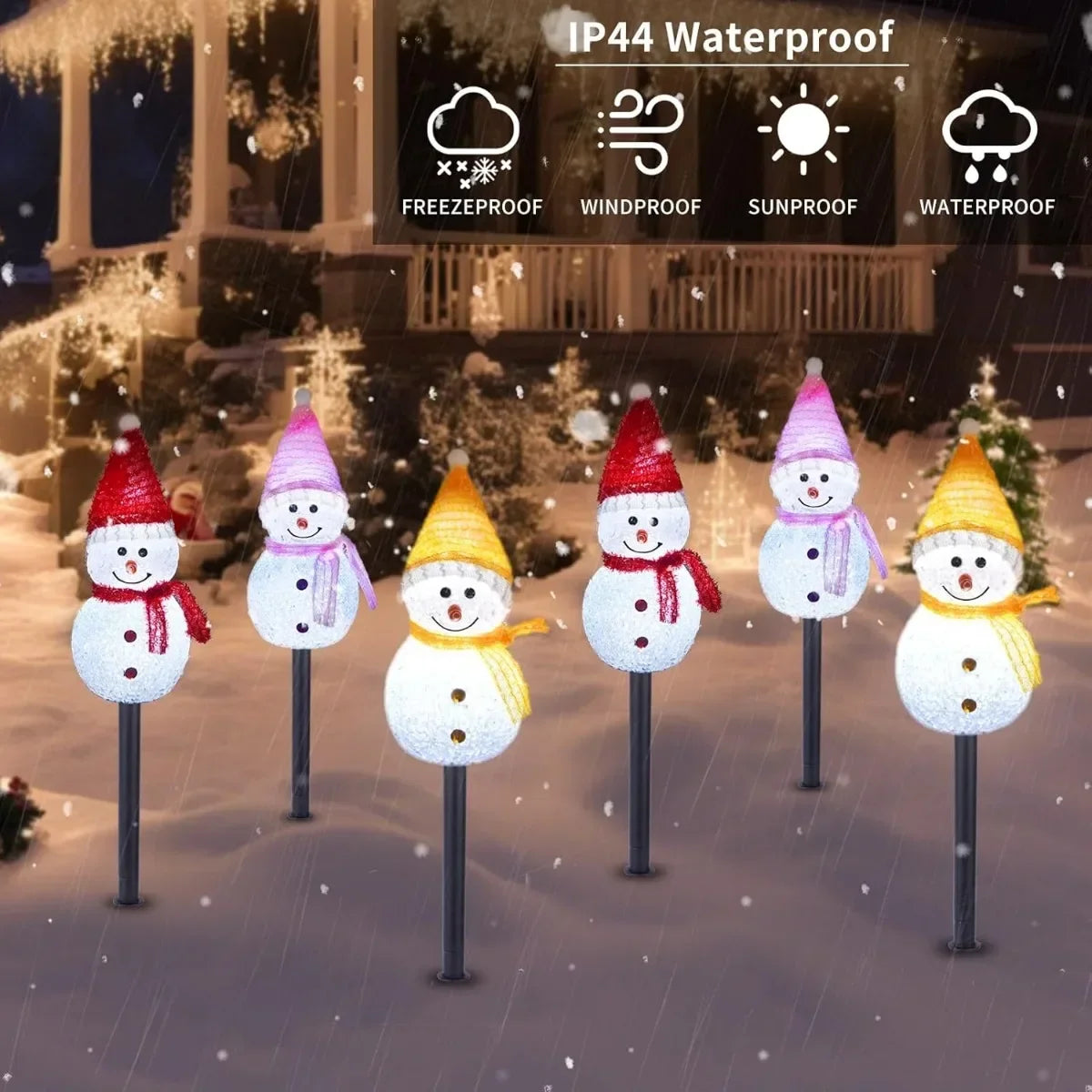 イベント・クリスマス装飾｜ソーラー式 防水性LEDスノーマンライト