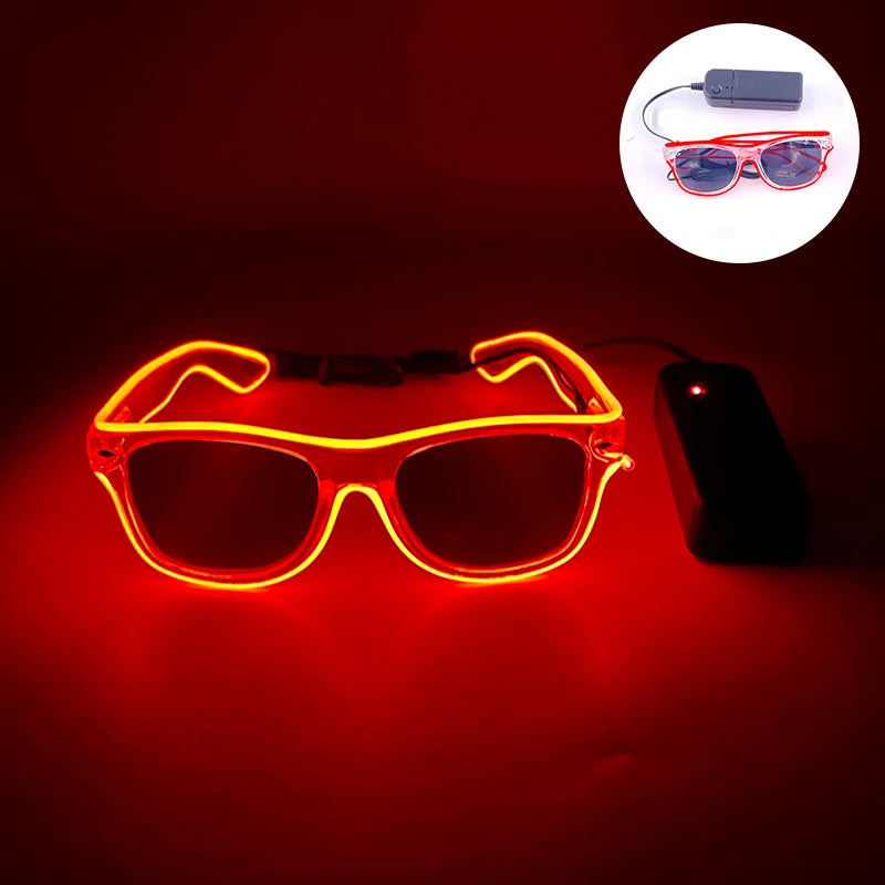 イベント・ハロウィングッズ｜パーティー用 LEDライトで光る！メガネ