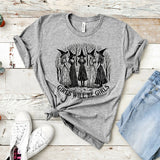 イベント・ハロウィングッズ｜レディース  ハロウィンヴィンテージ魔女柄 Tシャツ（S～3XL）