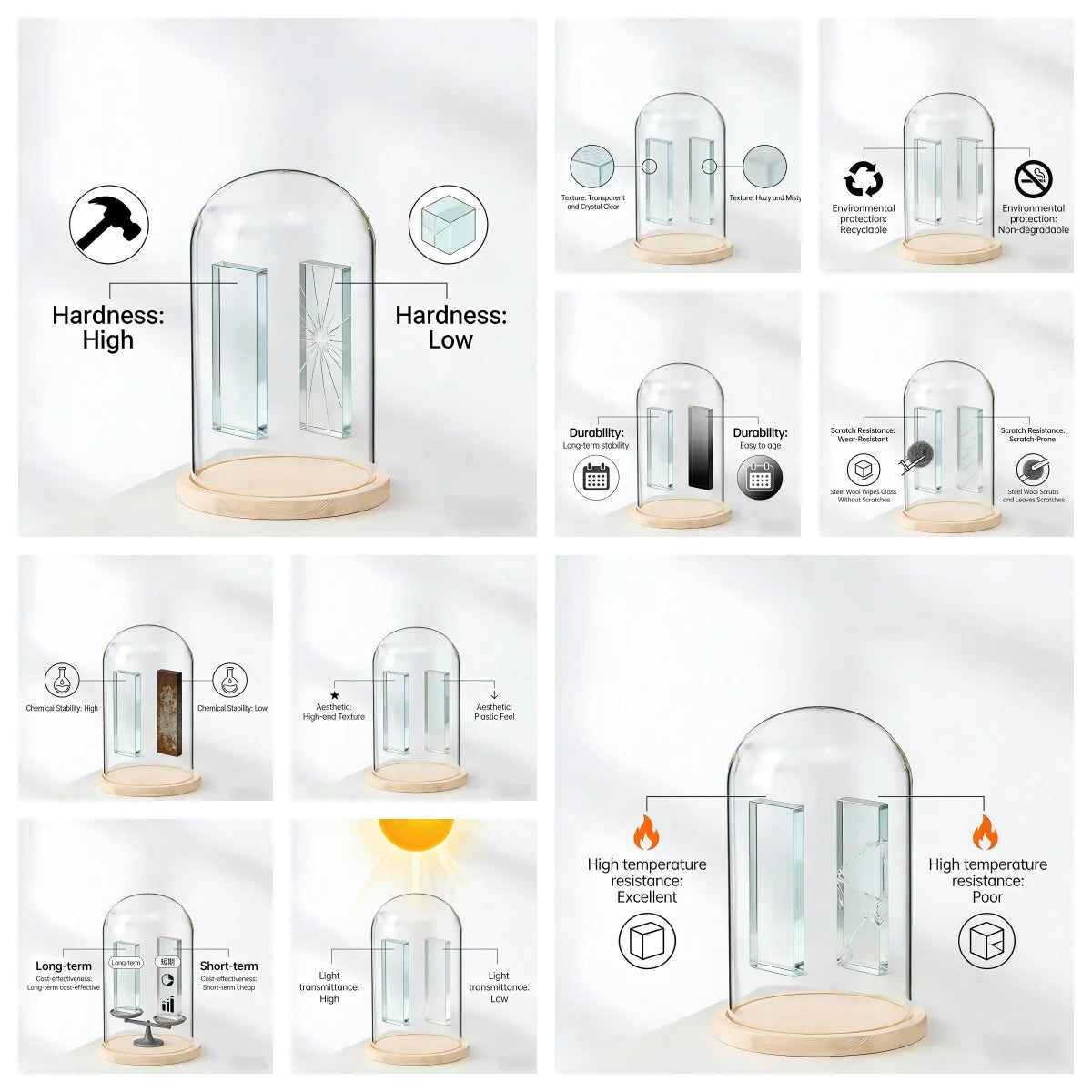 ライトアップガラスドームローズギフト