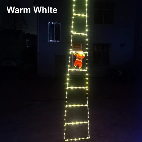 イベント・パーティー装飾｜LEDクリスマス装飾セット はしご＆サンタ(1.7M)