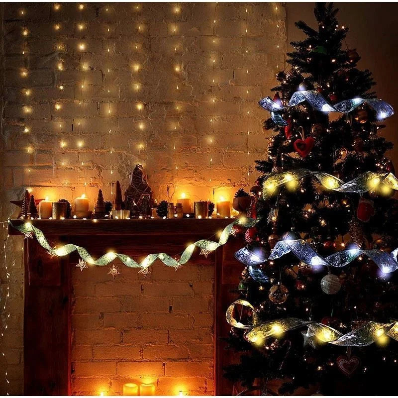 イベント・パーティー装飾｜LEDクリスマスリボンライト(2M/5M/10M)