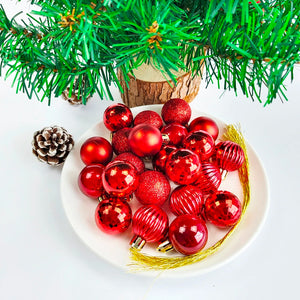 イベント・クリスマス装飾｜ボールオーナメント ゴールドレッド