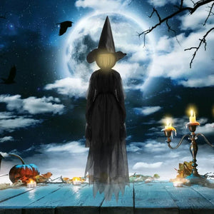 イベント・ハロウィングッズ｜魔女ライトアップデコレーション3体セット