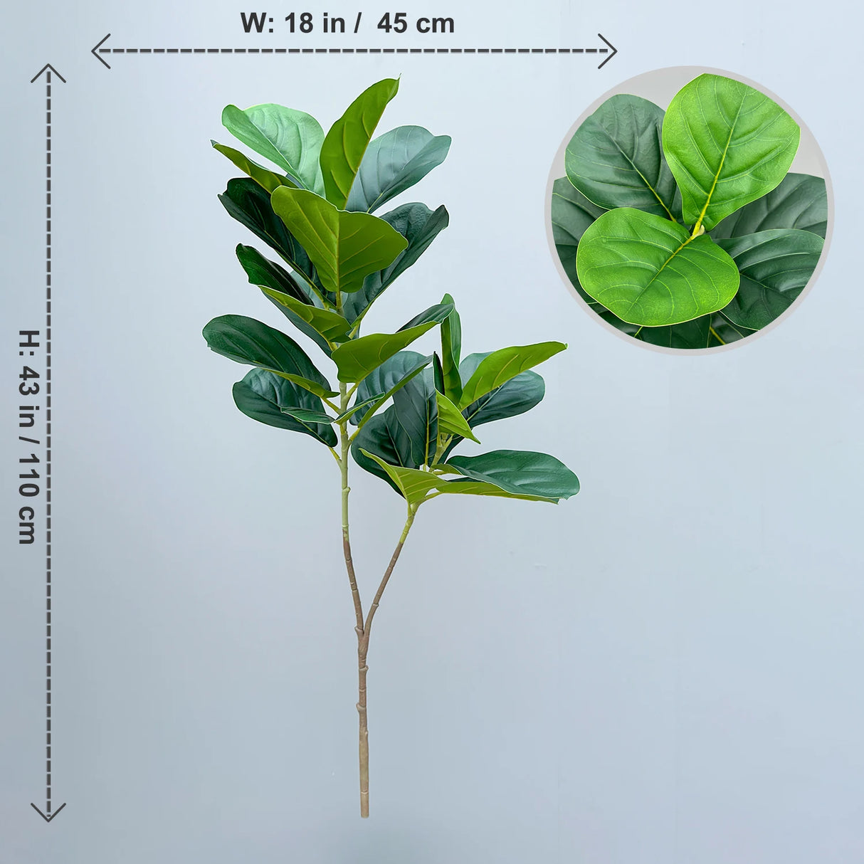 大型人工植物 フィカスツリー 40～145cm｜フェイクフィドルリーフ フィグ グリーンプラント インテリア装飾 オフィス・ウェディング向け