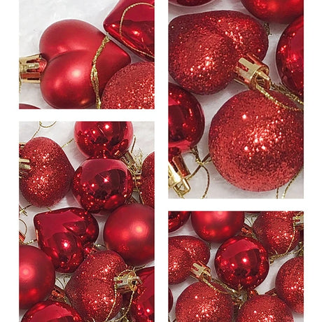 イベント・クリスマス装飾｜ハート型デコレーションオーナメント27個セット