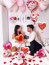 ロマンチックバレンタインハートバルーン10個セット