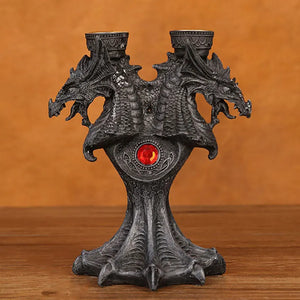 イベント・ハロウィングッズ｜中世ドラゴン樹脂製キャンドルスタンド