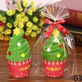 クリスマスグッズ・ ノベルティ用品｜クリスマスラッピング ハンドタオル|30×30c