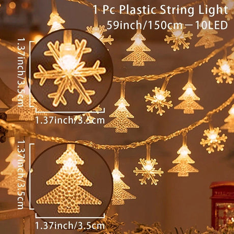 イベント・クリスマス装飾｜LEDスノーマンクリスマスガーランドライト(1.65M～3M)