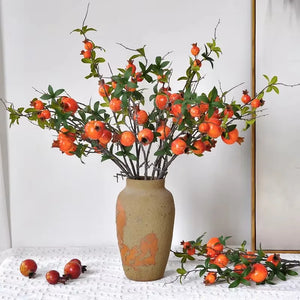 【インテリアフラワー】ザクロ果実の造花（6本セット）