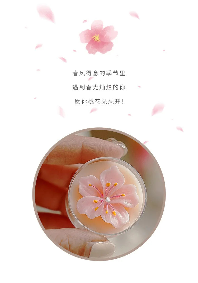 ピンクピーチブロッサム香りのティーライトキャンドル4個セット