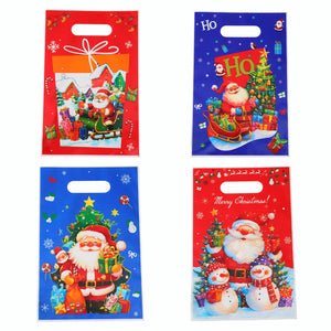 イベント・クリスマス装飾｜ビニール製クリスマス柄ギフトバッグ (50枚入 )
