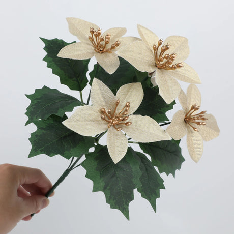 【クリスマス用装飾】ポインセチア造花