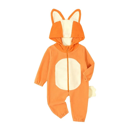 イベント・ハロウィングッズ｜キツネ着ぐるみ風ロンパース（70c〜120c）