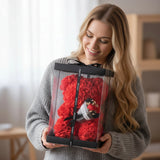 ローズベア 花束付き 記念日ギフト