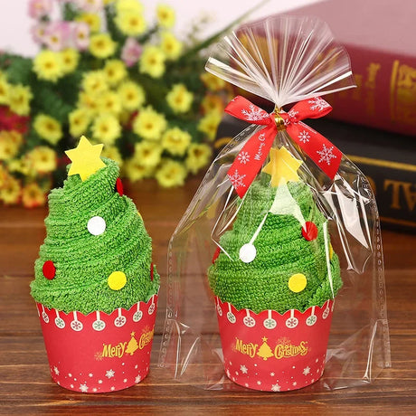 イベント・クリスマスグッズ｜可愛い！クリスマスラッピング ハンドタオル(30×30cm)