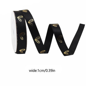 バレンタインデー用ハート柄片面プリントリボン