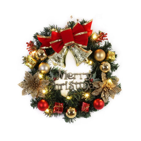 イベント・クリスマス装飾｜玄関ドア用LEDクリスマスリース