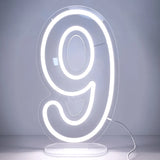 LED数字ネオンサイン（ネオン看板）（0〜9）｜USB電源・調光機能付き