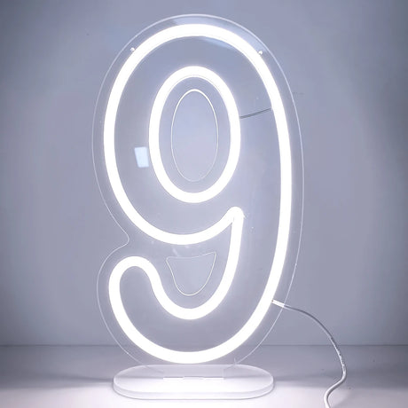 LED数字ネオンサイン（0〜9）｜USB電源・調光機能付き