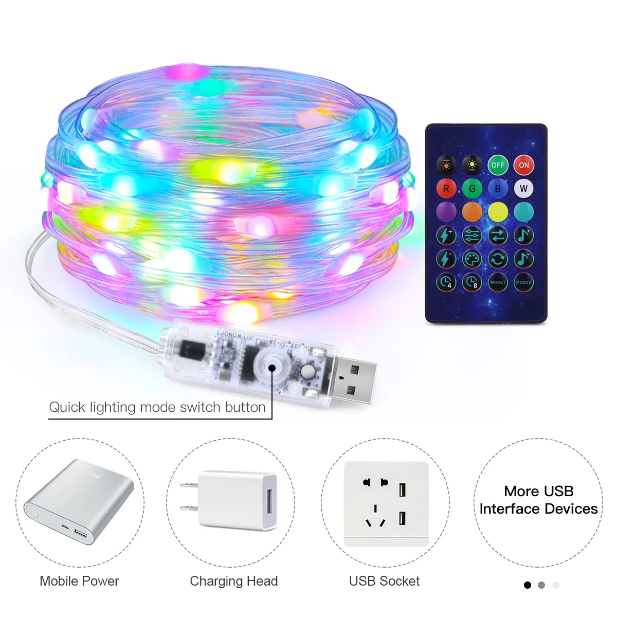 イベント・クリスマス装飾｜Bluetooth対応　LEDストリングライト(5m/10m/15m/20m)