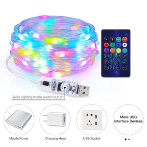 イベント・クリスマス装飾｜Bluetooth対応　LEDストリングライト(5m/10m/15m/20m)