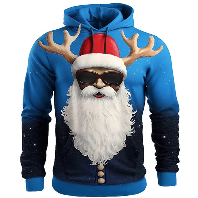 イベント・クリスマスグッズ｜キッズから大人まで！クリスマス柄プリントパーカー(100c～6XL)