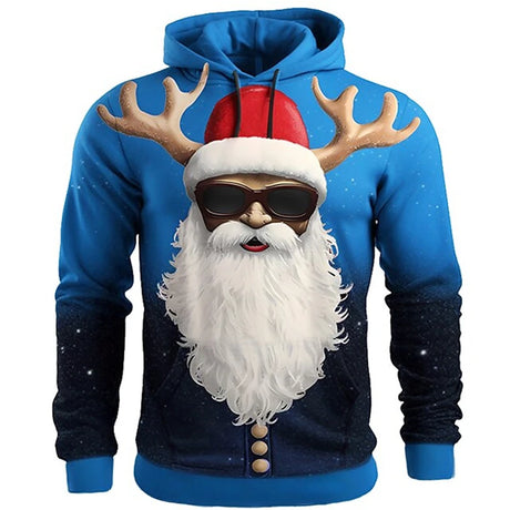 イベント・クリスマスグッズ｜キッズから大人まで！クリスマス柄プリントパーカー(100c～6XL)