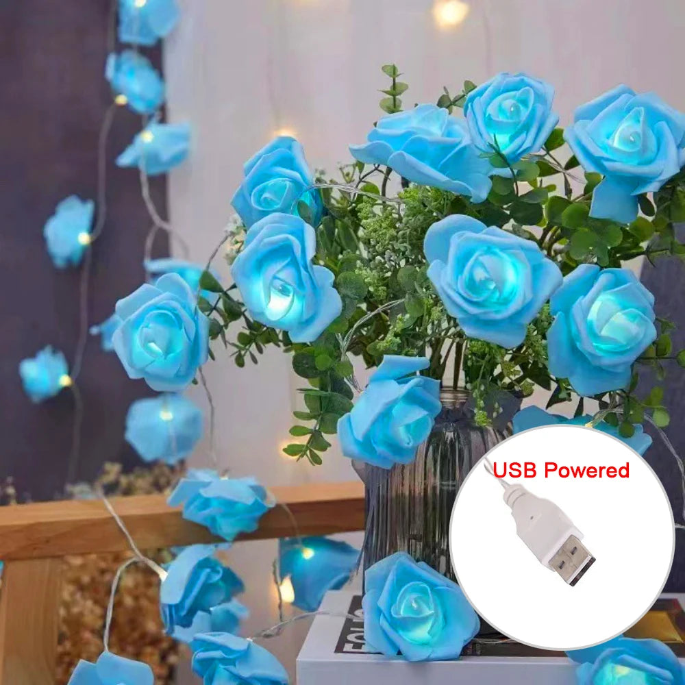 RGBローズフラワーLEDライト 1.5m〜10m
