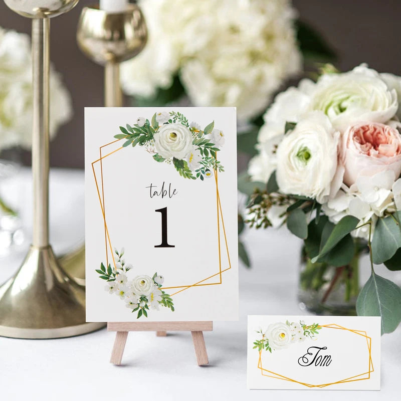 イベント・結婚式装飾｜ユーカリデザインのテーブル番号カード75枚セット
