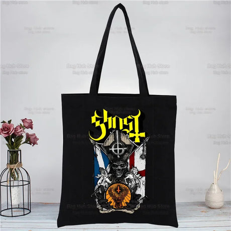 |ノベルティ用品 | ヘビーメタル柄プリントトートバッグ | 34×40c