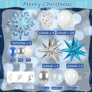 イベント・クリスマス装飾｜冬の魔法 バルーンガーランドキット123個セット