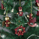 イベント・クリスマス装飾｜12個入り 木製クリスマスオーナメントセット