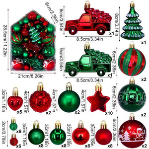 イベント・クリスマス装飾｜72個 クリスマスツリーオーナメントセット