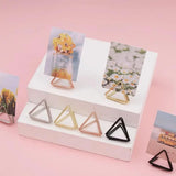 イベント・結婚式装飾｜金属製三角形フォトクリップスタンド10個セット