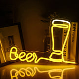 Bar／OPEN／Beer／Cheers／Cacktails　LEDネオンサイン（ネオン看板）