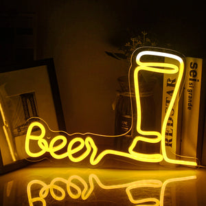 Bar／OPEN／Beer／Cheers／Cacktails　LEDネオンサイン（ネオン看板）