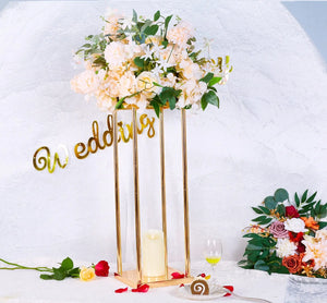 結婚式・インテリア装飾｜ゴールドメタルフラワースタンド