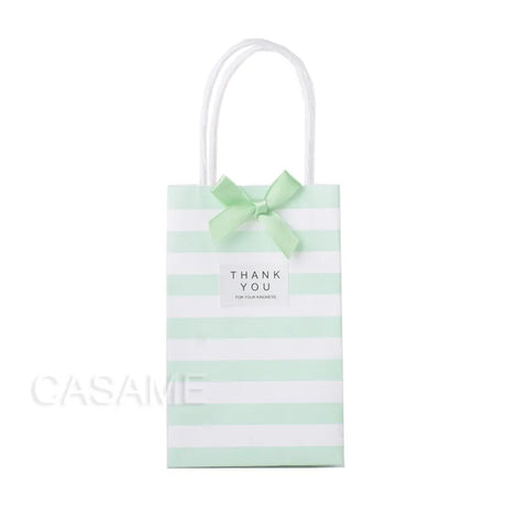 |ノベルティ用品 | ストライプ柄ミニギフトバッグ 10個セット | 7.5×12×5㎝