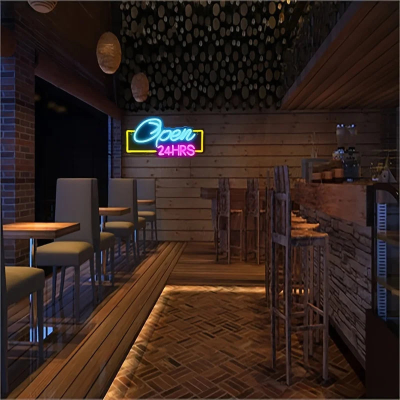 Open 24HRS LEDネオンサイン