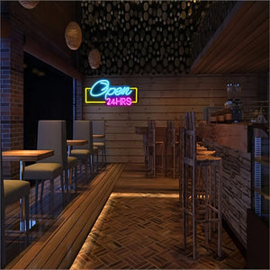 Open 24HRS LEDネオンサイン