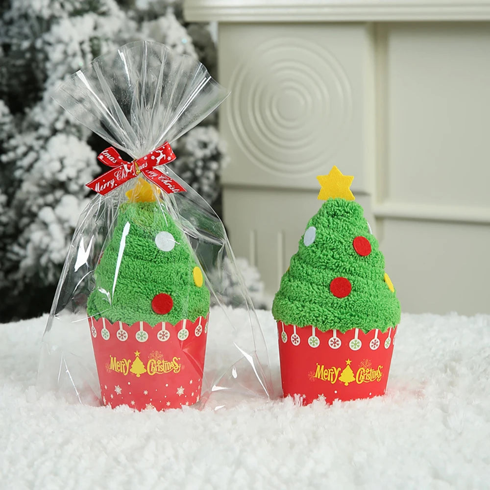 イベント・クリスマスグッズ｜可愛い！クリスマスラッピング ハンドタオル３枚セット(30×30cm)
