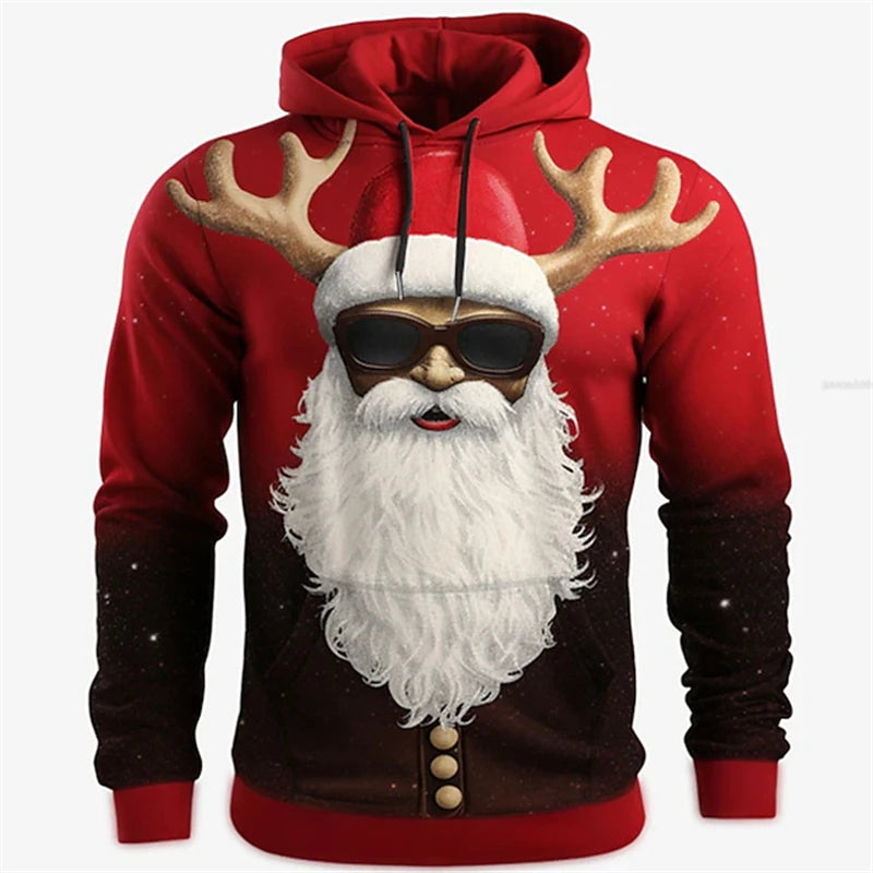 イベント・クリスマスグッズ｜キッズから大人まで！クリスマス柄プリントパーカー(100c～6XL)
