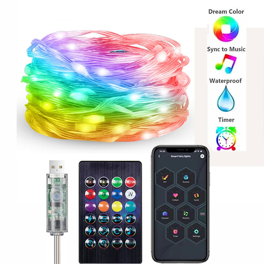 イベント・クリスマス装飾｜Bluetooth対応  LEDデコレーションライト(2m～40m)