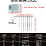 電池式LEDカーテンライト 100-600LED